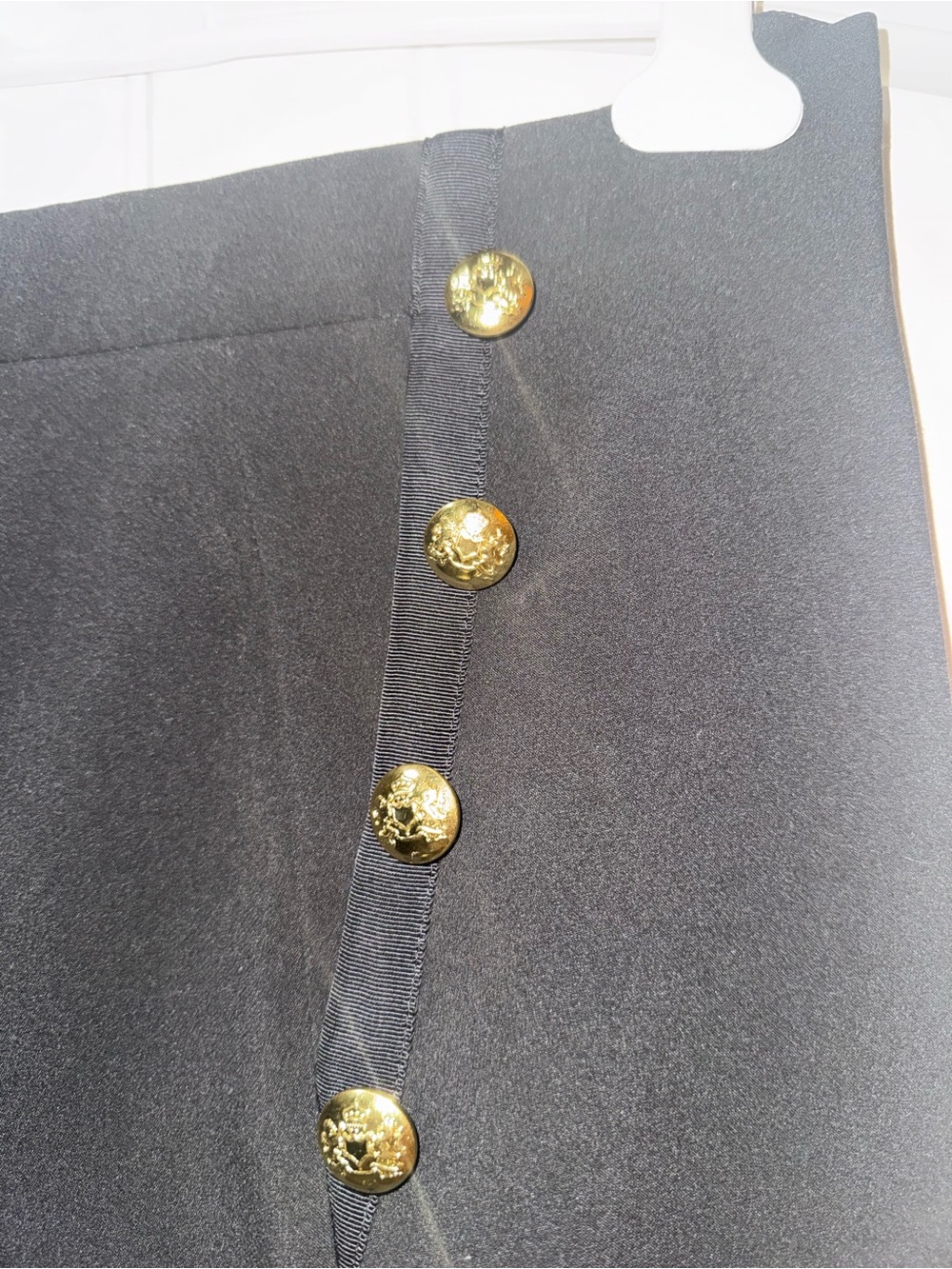 Banana Republic Black High-Rise Shorts with Gold Button Detail - Picture 3 of 12